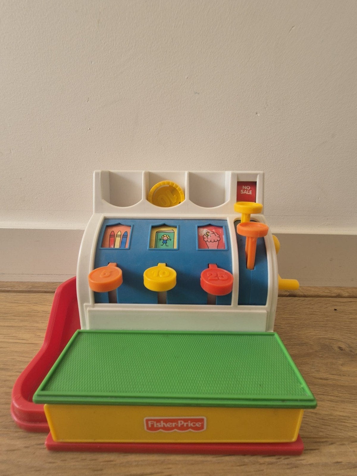 Vintage Fisher-Price Kassa Speelgoed met Munten, Kinderen en Baby's, Ophalen
