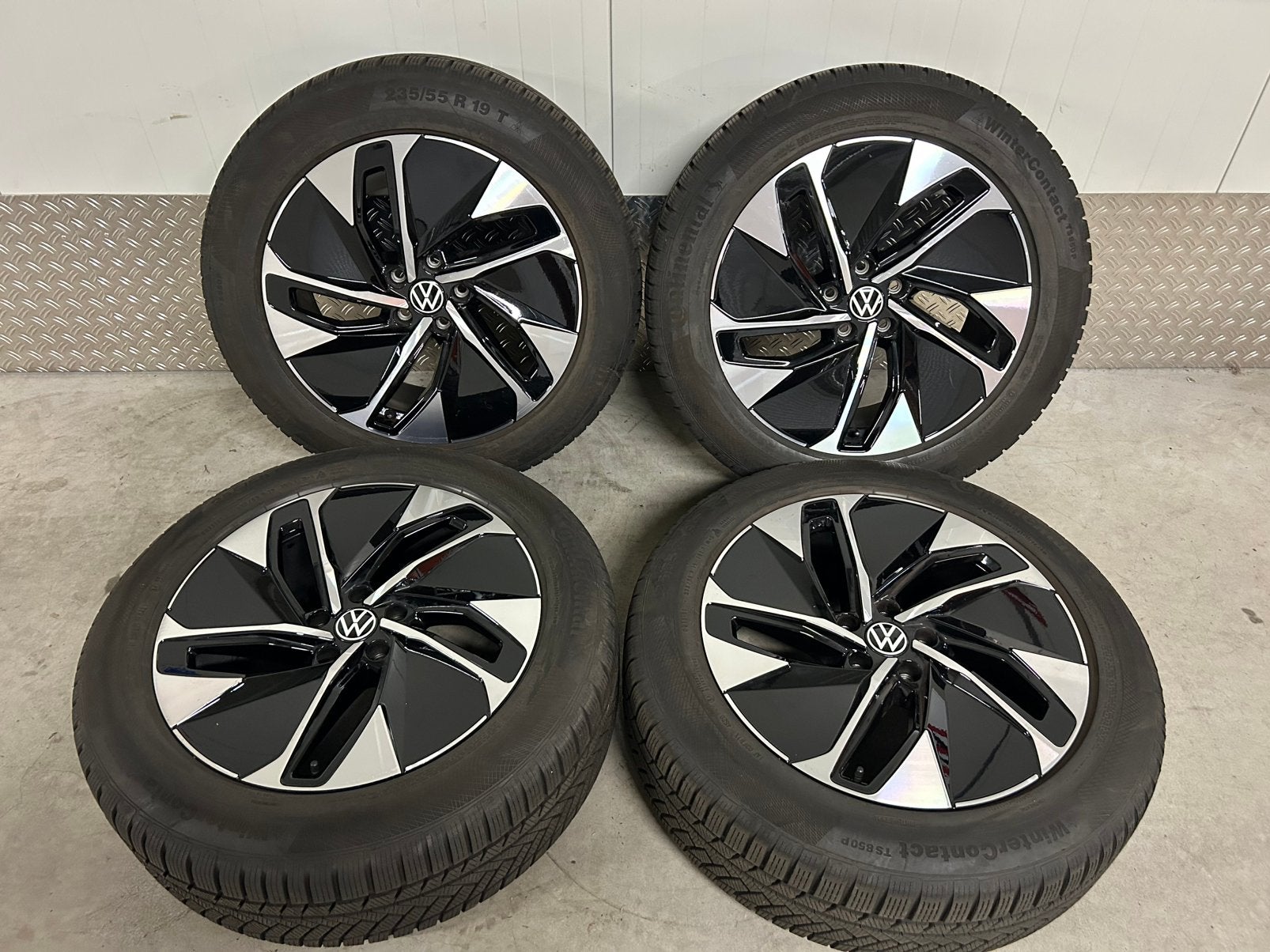 Originele VW ID4 ID5 19 inch 5x112 Hamar winter Continental, Auto-onderdelen, Banden en Velgen, Gebruikt, Banden en Velgen, Winterbanden