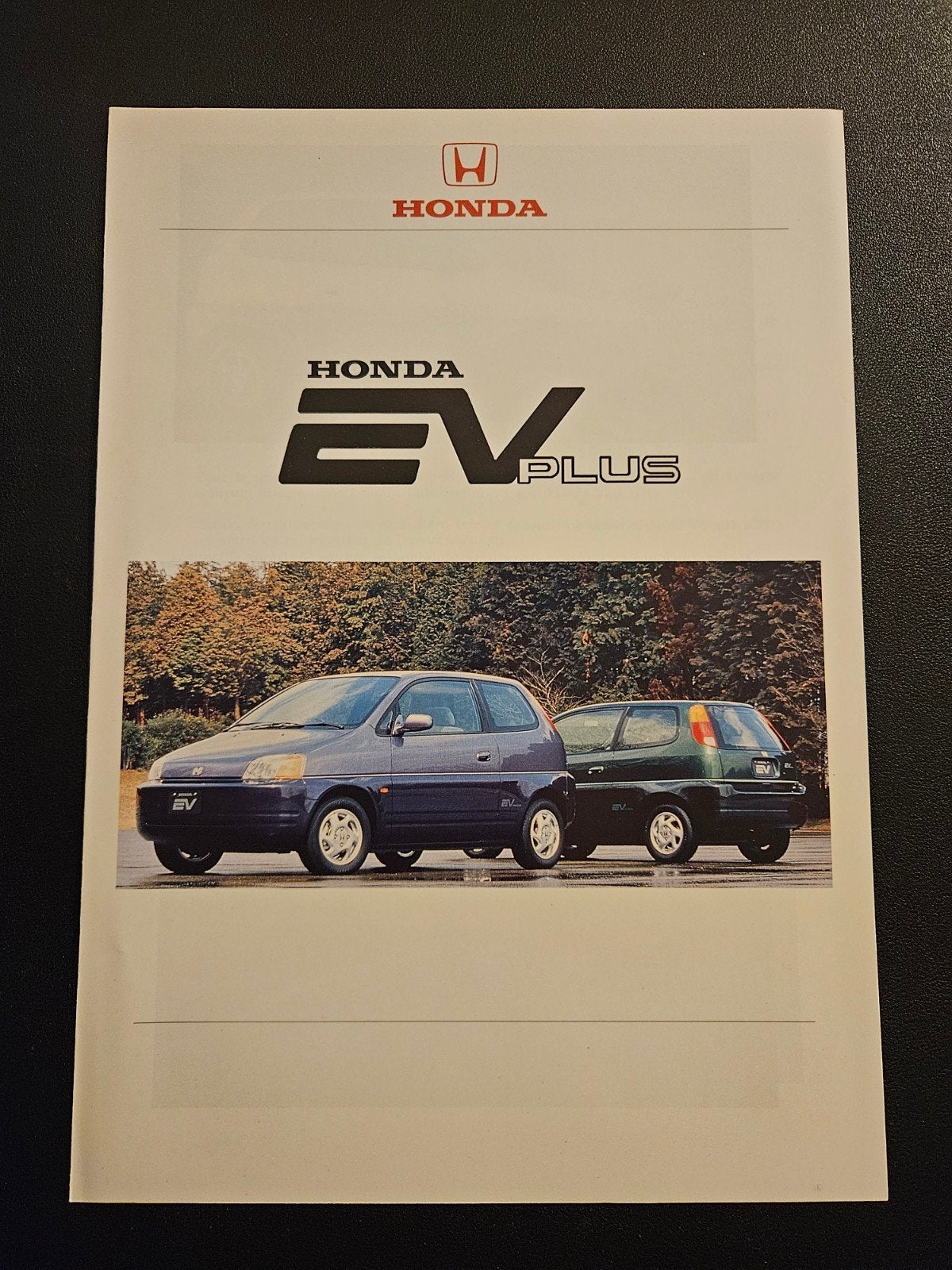 Brochure Honda EV Plus 1998, Ophalen of Verzenden, Zo goed als nieuw, Honda