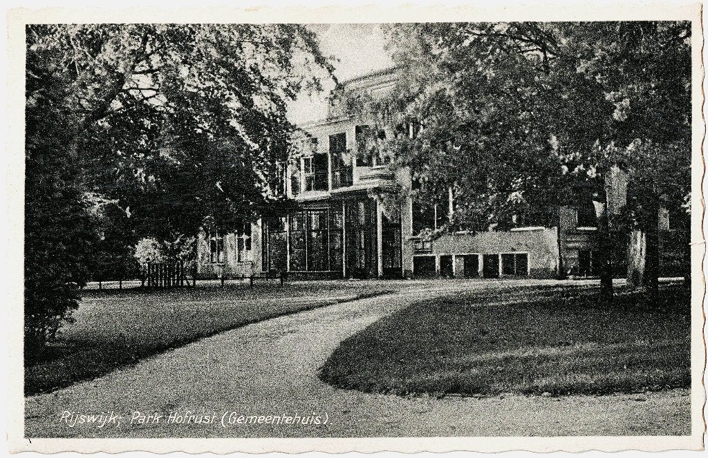 Rijswijk ZH 21, park Hofrust (Gemeentehuis), richtprijs 3,50, Verzenden, 1940 tot 1960, Ongelopen, Zuid-Holland