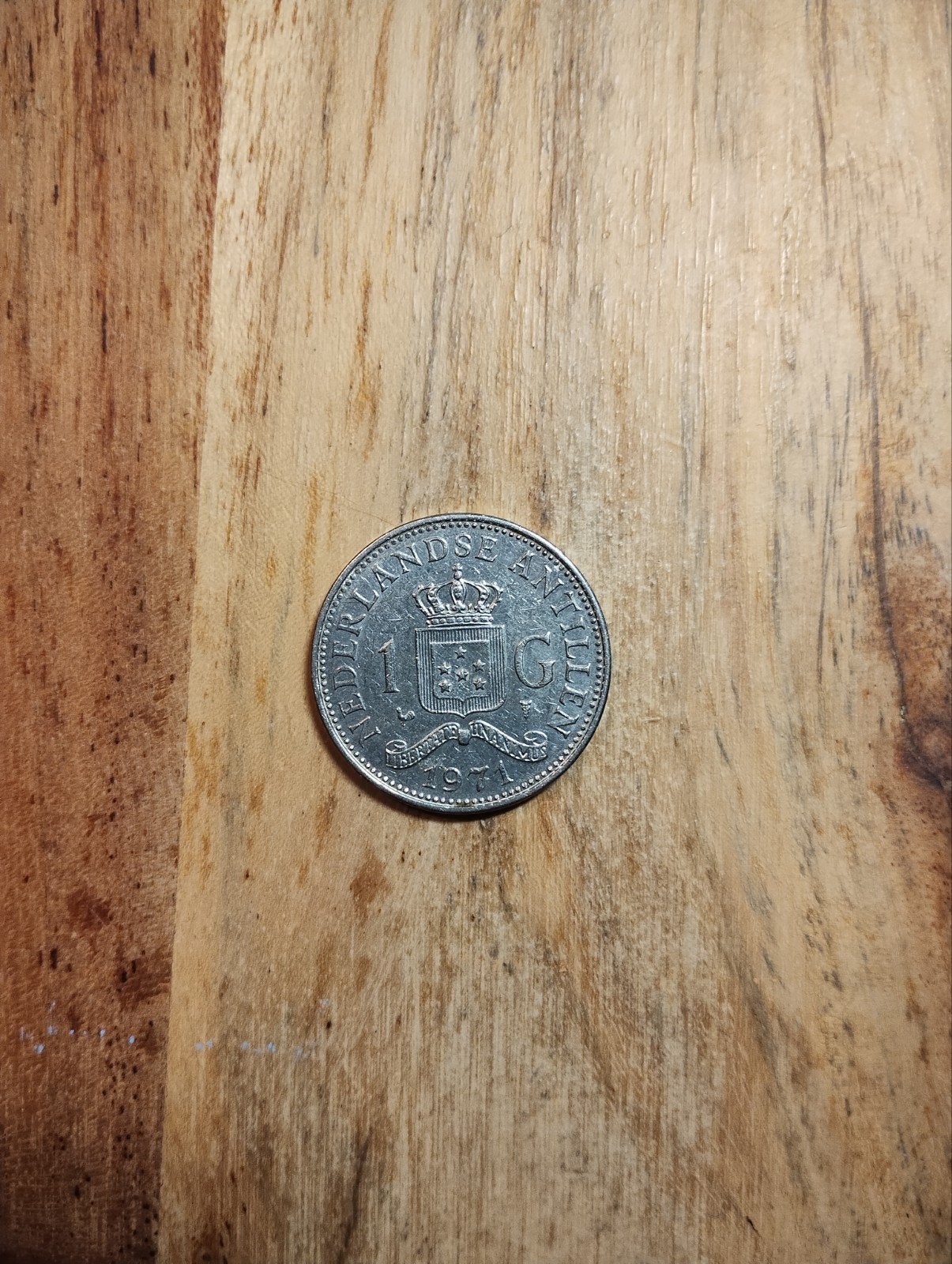 1 Gulden Nederlandse Antillen 1971 Koningin Juliana (M-0071), Ophalen of Verzenden, Koningin Juliana, 1 gulden, Losse munt