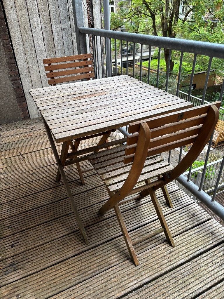 Garden table, Ophalen, Gebruikt, Vierkant, Hout