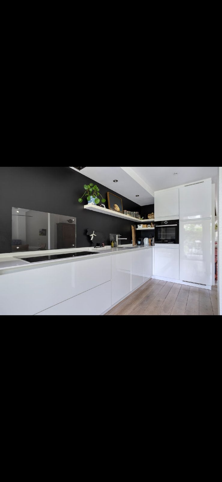 Moderne keuken, Huis en Inrichting, Keuken | Complete keukens, Gebruikt, Wit, Hoekkeuken, Ophalen of Verzenden