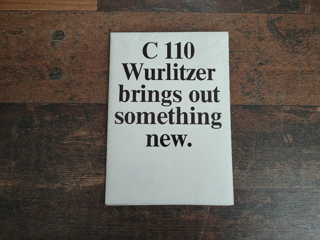 Folder: Wurlitzer C 110/ Casette (1972) jukebox, Verzamelen, Automaten | Jukeboxen, Verzenden, Gebruikt, 1950 tot 1960, Seeburg