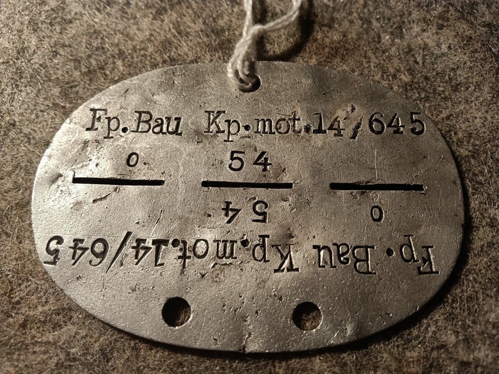 Wehrmacht erkennungsmarke gemotoriseerde bouwcompagnie, Ophalen of Verzenden, Duitsland