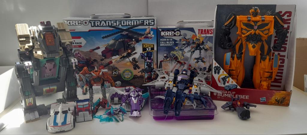 Transformers, figuren groot en klein uit meerdere jaren, Ophalen of Verzenden, Gebruikt