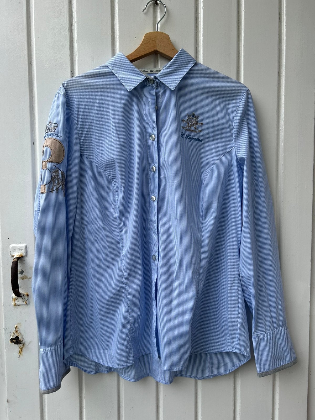 La Martina overhemd, Ophalen of Verzenden, Zo goed als nieuw, Maat 38/40 (M), Blauw