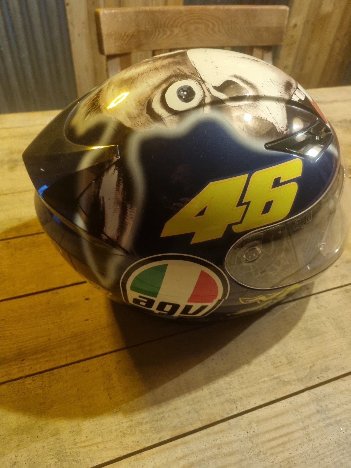 agv donkey vr46, M, Ophalen of Verzenden, Tweedehands, Integraalhelm