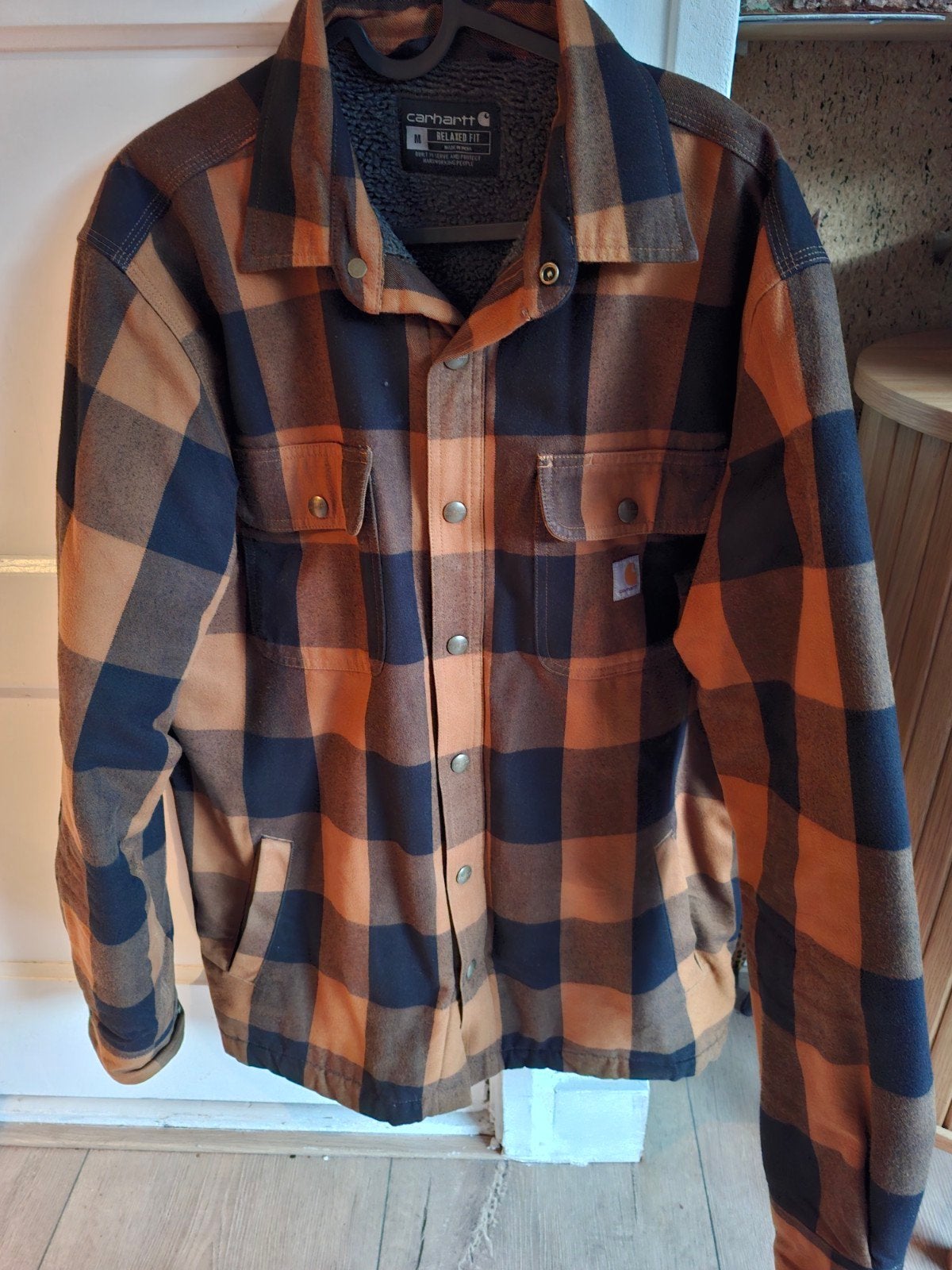 Carhartt Geruite Jas - Bruin/Zwart, Maat 52/54 (L), Bruin, Carhartt, Ophalen of Verzenden