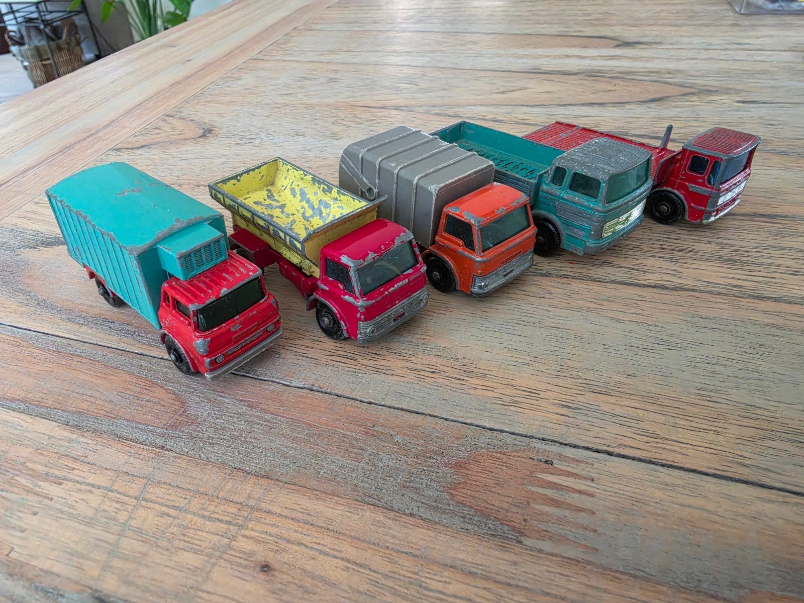Matchbox 5x vrachtwagens., Ophalen of Verzenden, Gebruikt, Auto, Matchbox
