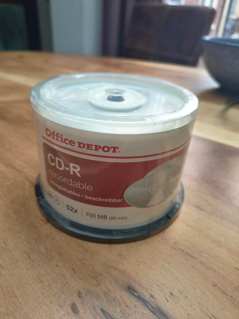 Office Depot CD-R Recordable 700 MB (80 min) Spindel, Ophalen, Op spindel, Cd, Nieuw