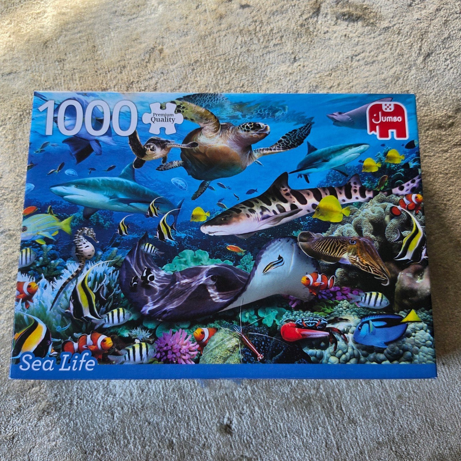 Jumbo Legpuzzel 1000 stukjes - Sea Life, Ophalen of Verzenden, 500 t/m 1500 stukjes, Gebruikt