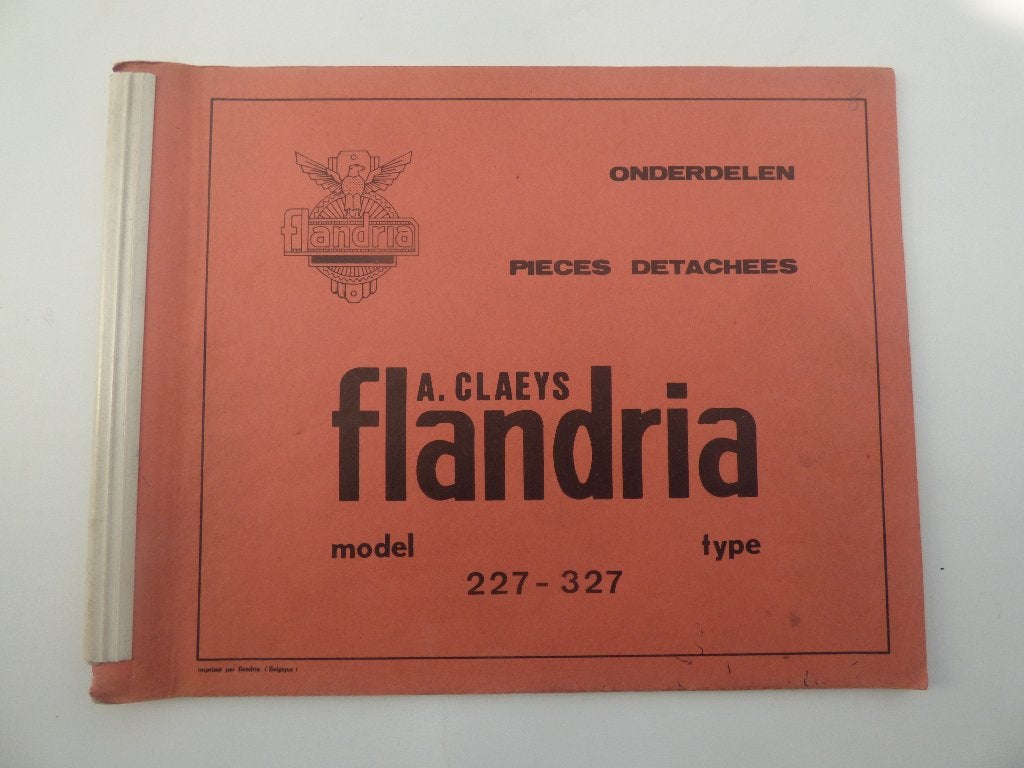 FLANDRIA ONDERDELENLIJST MODEL 227-327, Ophalen of Verzenden, Gebruikt