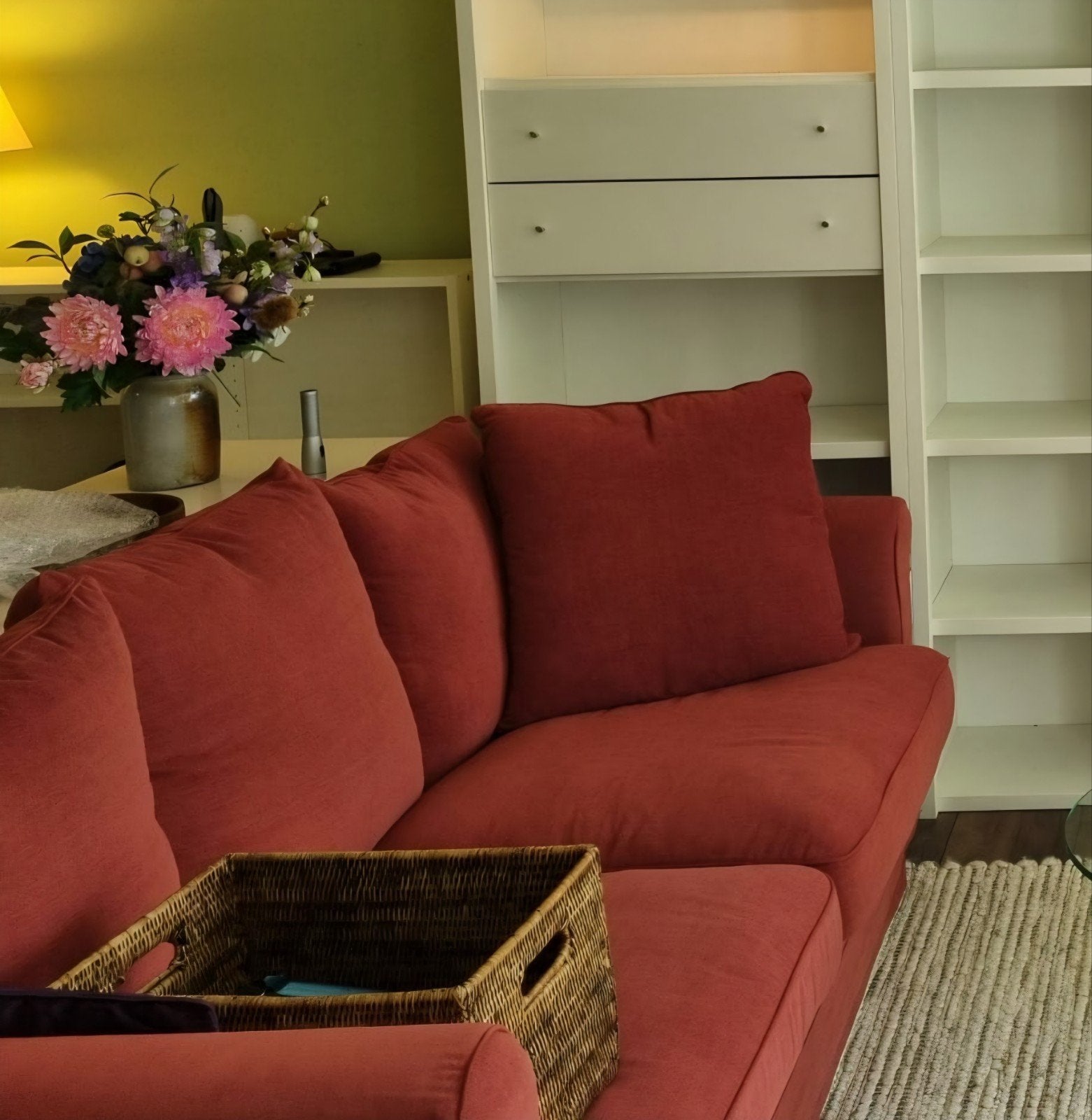 ikea Grönlid slaapbank rood, Ophalen, Zo goed als nieuw, Tweepersoons, 150 tot 200 cm