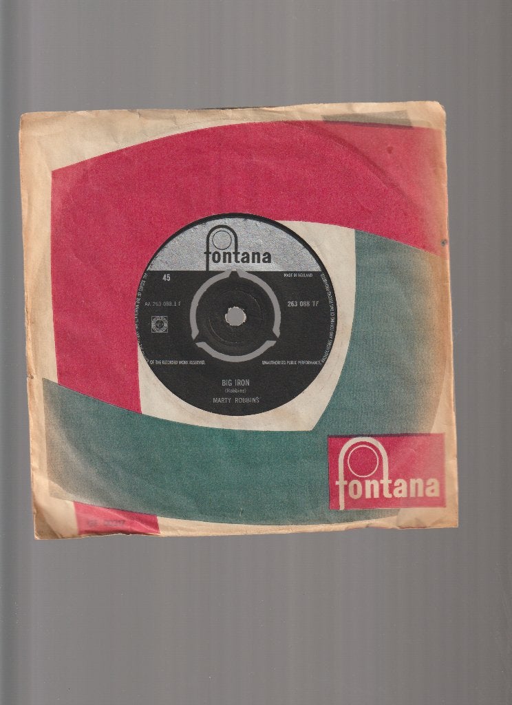 MARTY  ROBBINS  --  BIG  IRON, Cd's en Dvd's, Vinyl Singles, Verzenden, Originele persing, 7 inch, Single