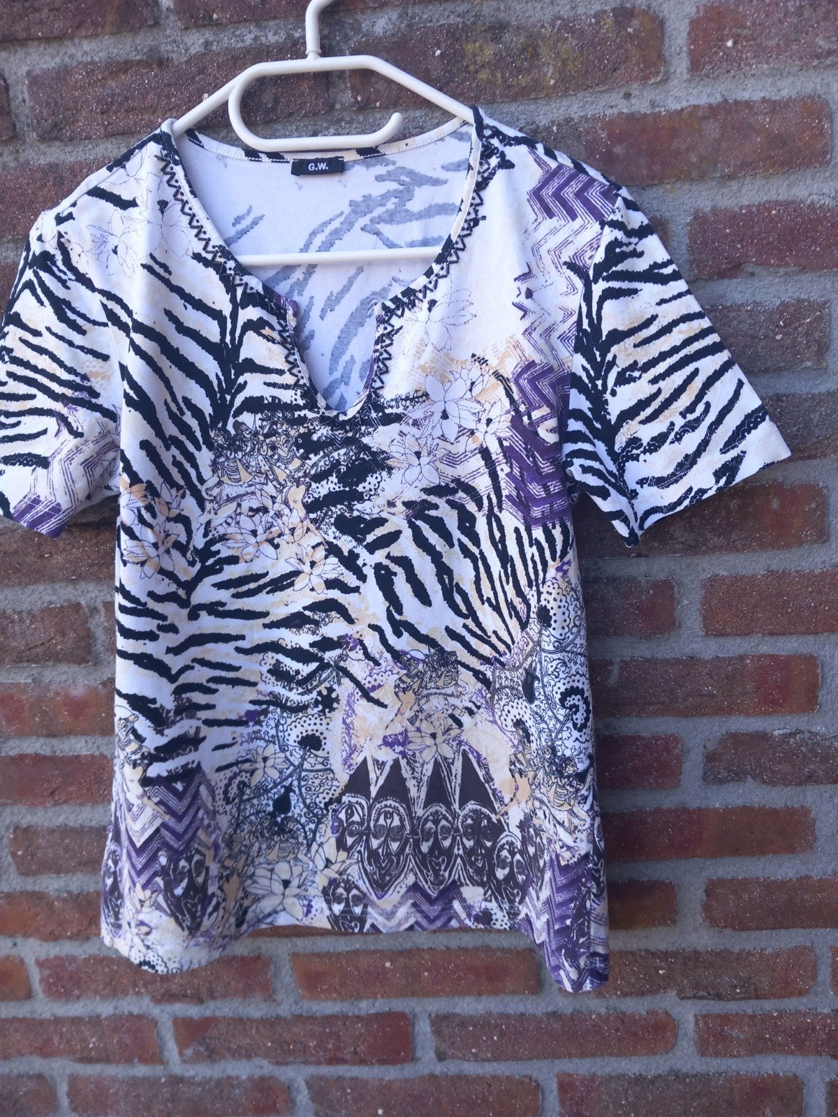 Gerry Weber  shirt  mt 40, Maat 38/40 (M), Meerkleurig, Ophalen of Verzenden, Korte mouw