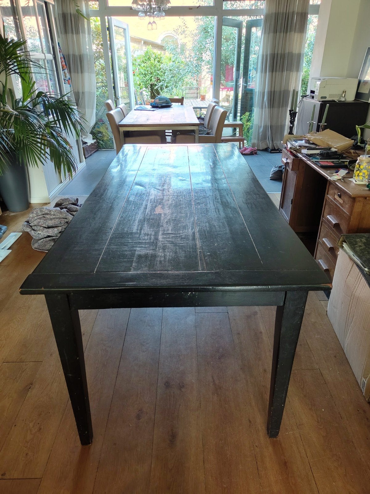 Eettafel (200x88x79), gratis, Ophalen, Gebruikt, 200 cm of meer, 50 tot 100 cm