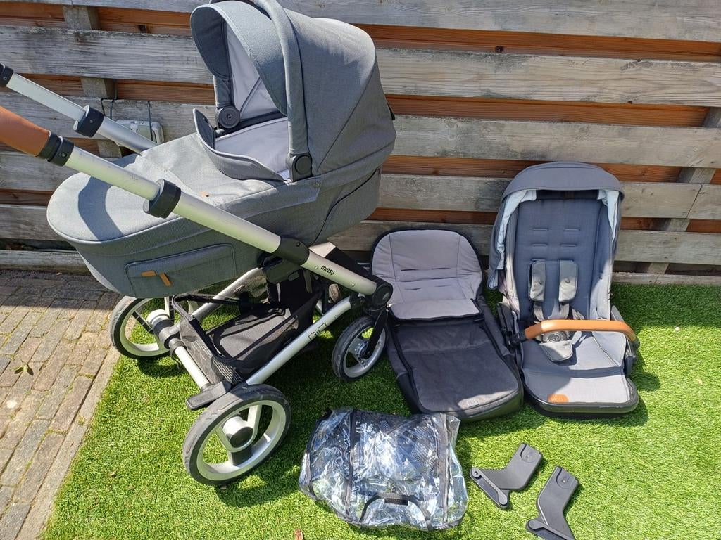 Mutsy nio kinderwagen met accessoires, Ophalen, Gebruikt, Combiwagen, Met reiswieg