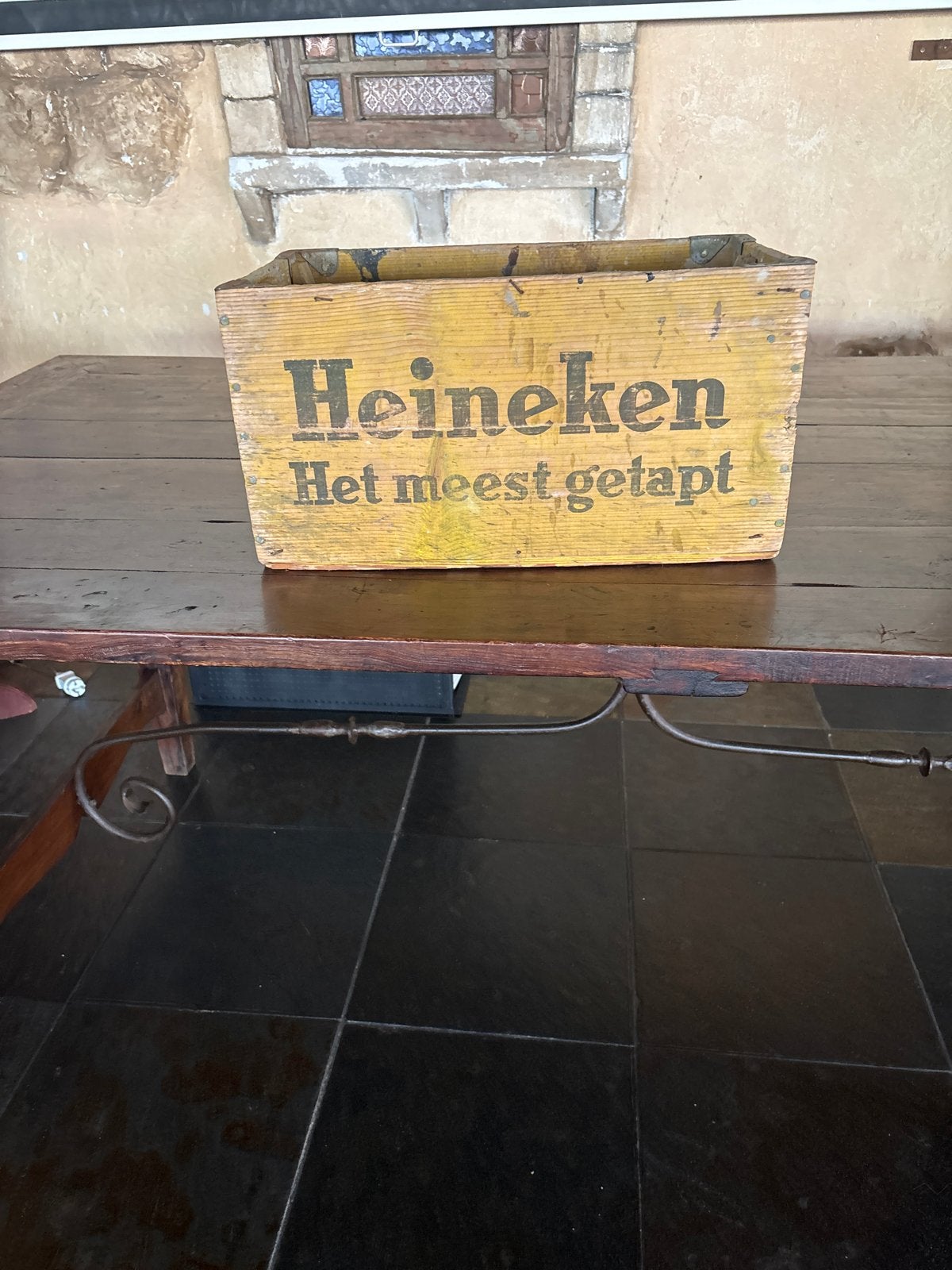 Vintage Heineken krat - Het meest getapt, Ophalen