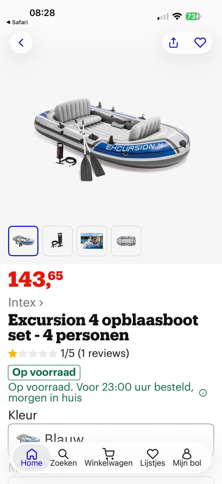 Oplblaasboot (nog in originele verpakking), Ophalen, Nieuw