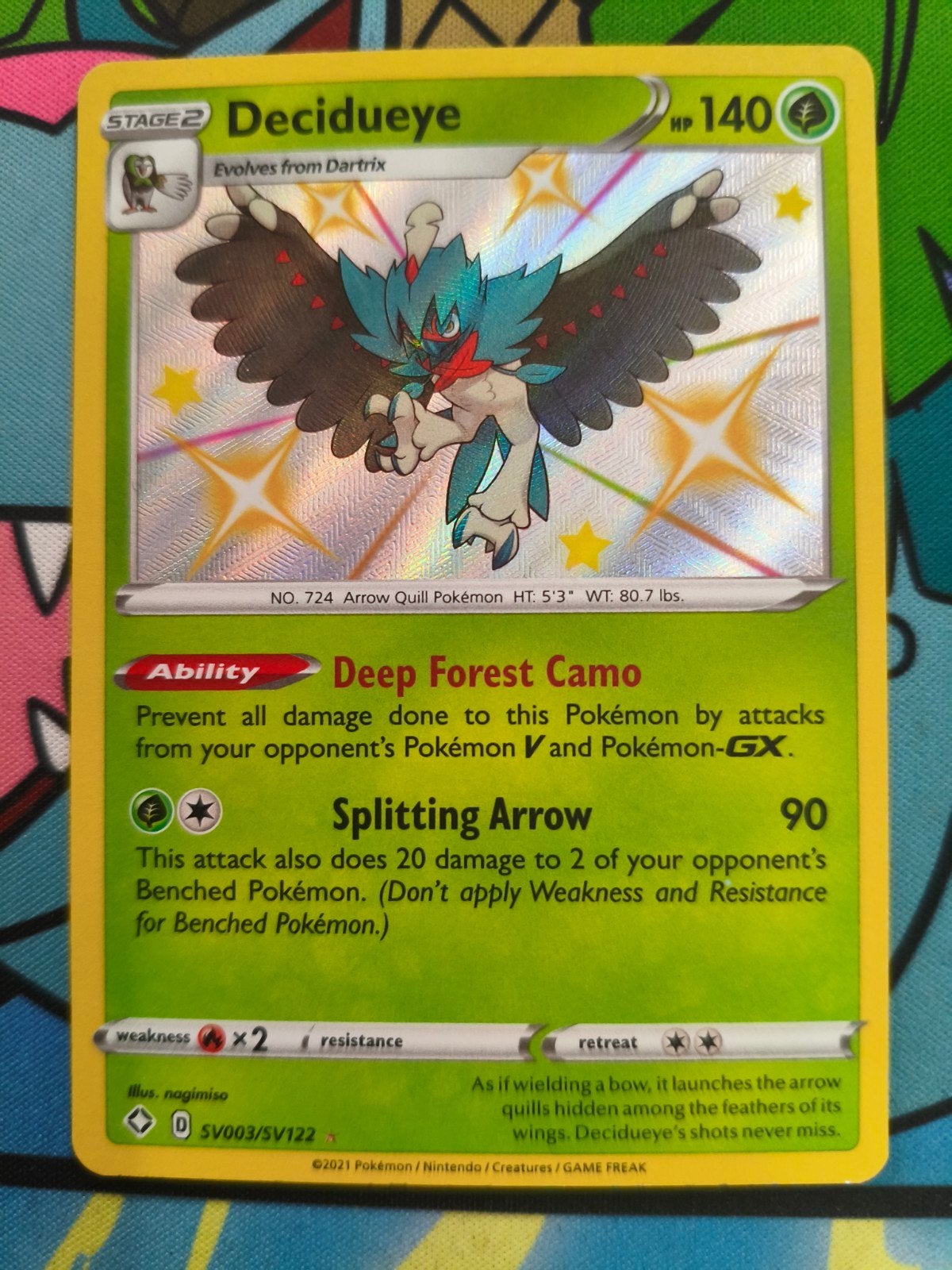 Decidueye - SV003/SV122 - Shiny Vault, Verzenden, Zo goed als nieuw, Losse kaart, Foil