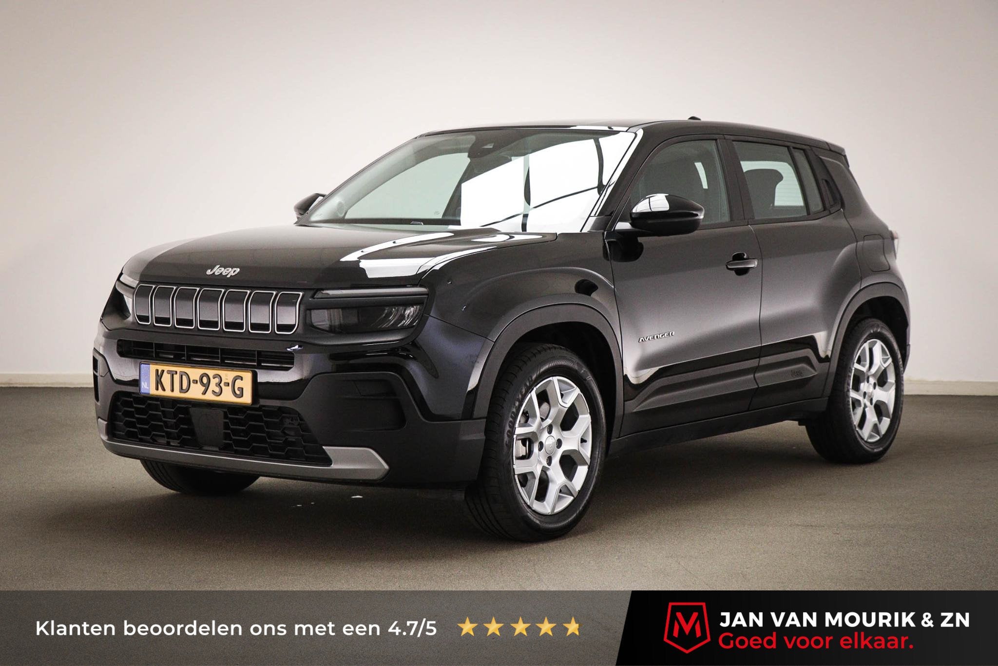 Jeep Avenger Altitude 54 kWh | SOH 97% | CLIMA | DAB | APPLE, Auto's, Gebruikt, 156 pk, Leder en Stof, Zwart