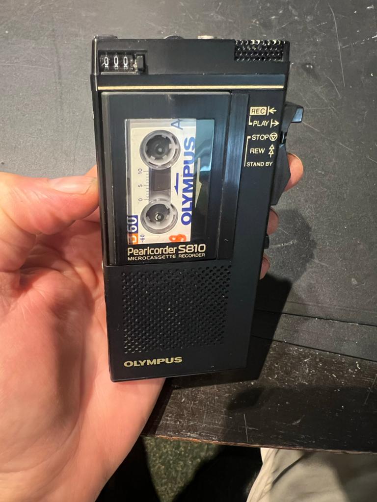 Olympus PearlCorder S810 Microcassette Recorder Japan, Audio, Tv en Foto, Walkmans, Discmans en Minidiscspelers, Ophalen of Verzenden