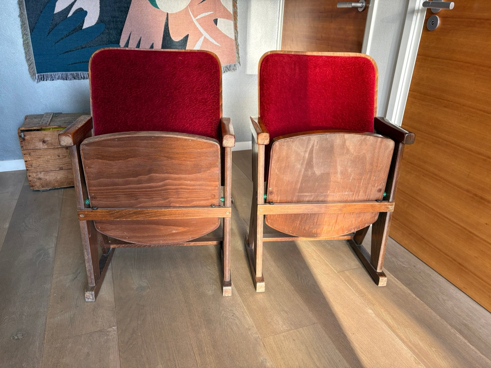 Twee losse bioscoop stoelen. Uit leeuwarden., Ophalen, Twee, Nostalgisch bioscoop, Zo goed als nieuw