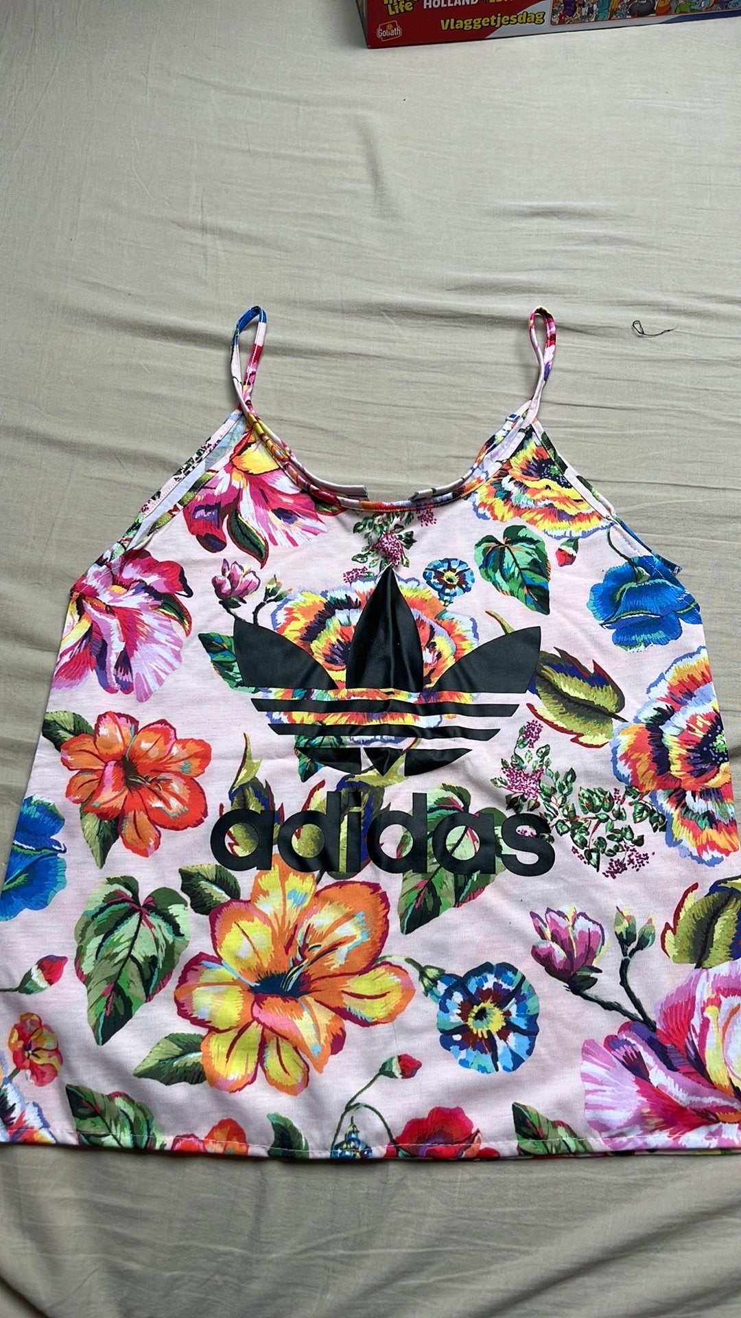 Adidas bloemenprint topje maat S, Ophalen of Verzenden, Maat 36 (S), Overige kleuren, Zonder mouw
