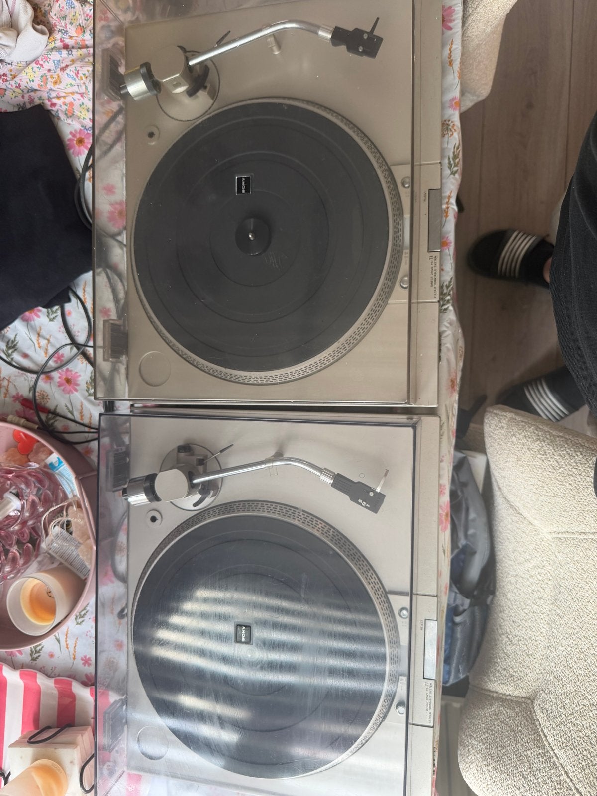 2x Sony Stereo Draaitafel Systeem PS-T1 - Vintage Platenspel, Ophalen, Zo goed als nieuw, Platenspeler, Sony