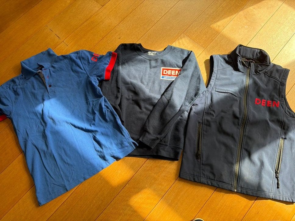 Deen werkkleding: polo, sweater en bodywarmer, Ophalen, Gebruikt, Heren, Jas