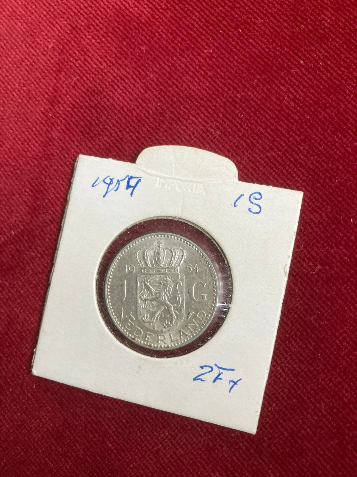 1 Gulden 1954 Koningin Juliana Zilveren Munt, 1 gulden, Koningin Juliana, Verzenden, Zilver