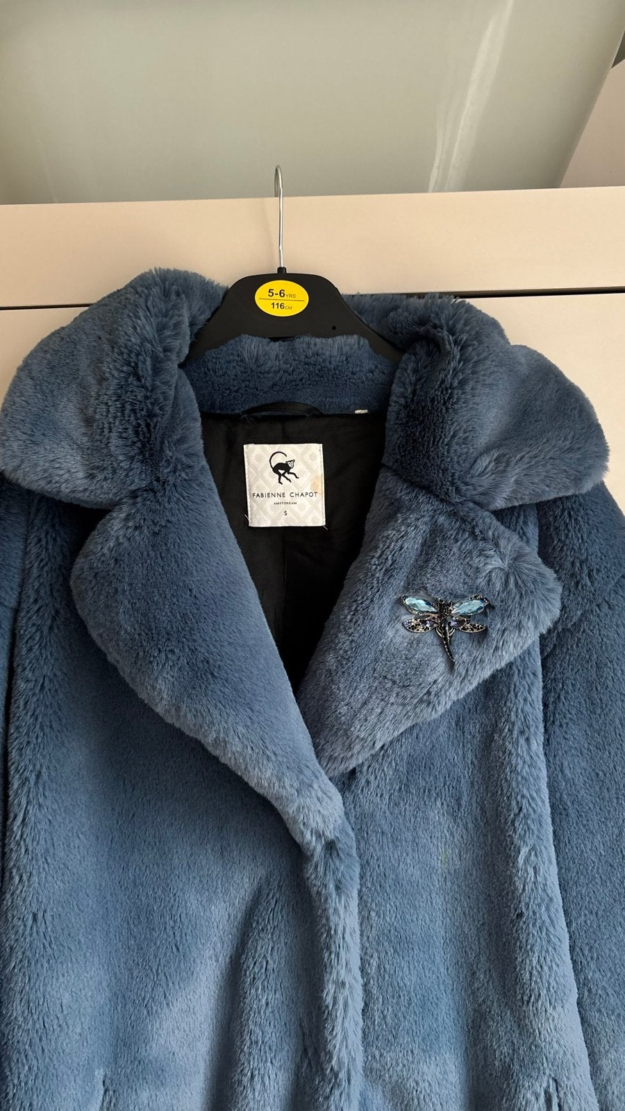 Fabienne Chapot Bonten Jas - Blauw, Ophalen of Verzenden, Zo goed als nieuw, Maat 36 (S), Blauw