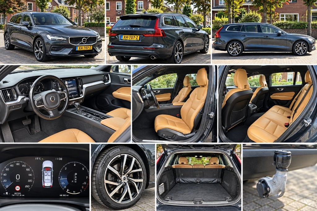 Volvo V60 D4 190pk Geartronic 2019 Grijs, Dealer onderhouden, Euro 6, 4 cilinders, Diesel