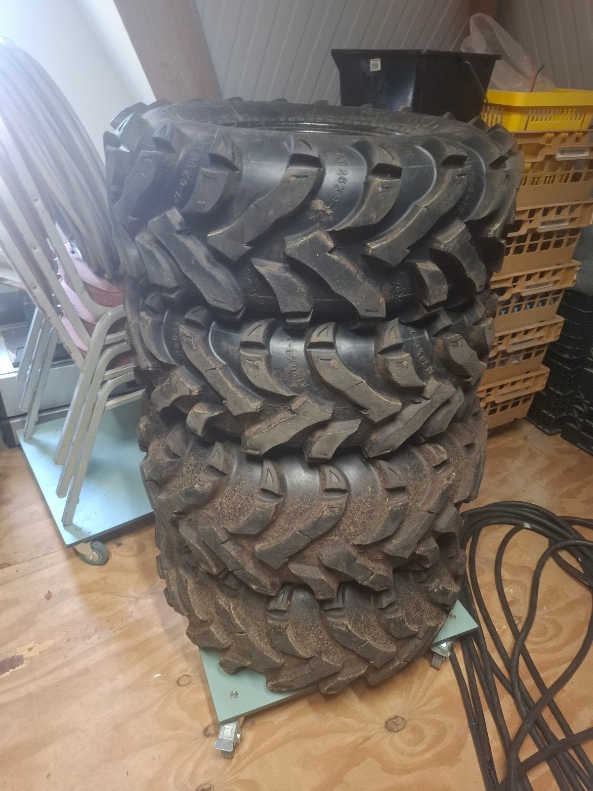 Banden/velgen voor Yamaha Grizzly ATV (AT26x9-12 & AT26x12, Ophalen of Verzenden, Gebruikt