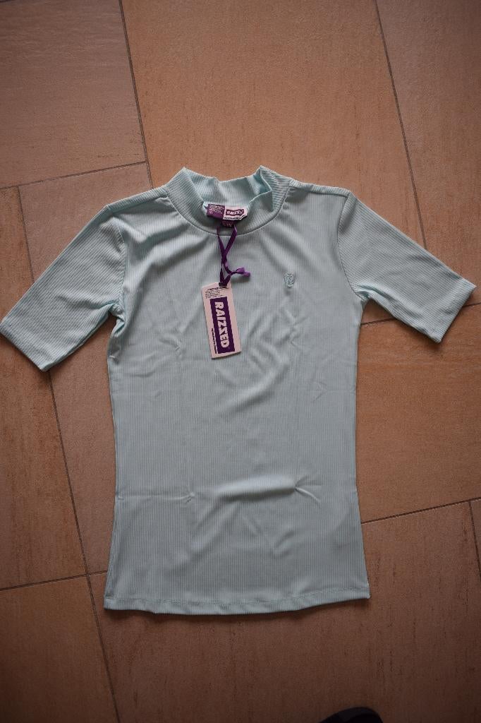 Nieuw met kaartjes raizzed shirtje lichtblauw, Kinderen en Baby's, Kinderkleding | Maat 176, Meisje, Nieuw, Ophalen of Verzenden
