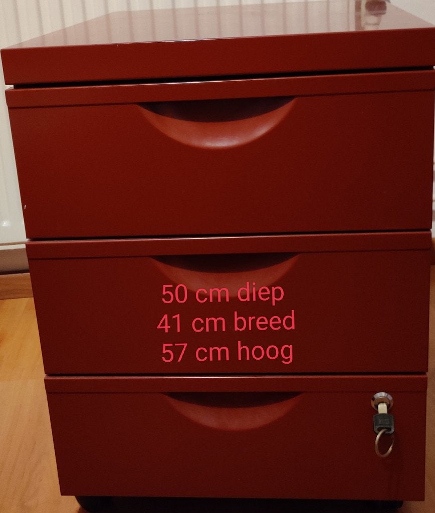 Ladekastje metaal, Huis en Inrichting, Kasten | Ladekasten, Ophalen, Minder dan 50 cm, Gebruikt, 3 of 4 laden