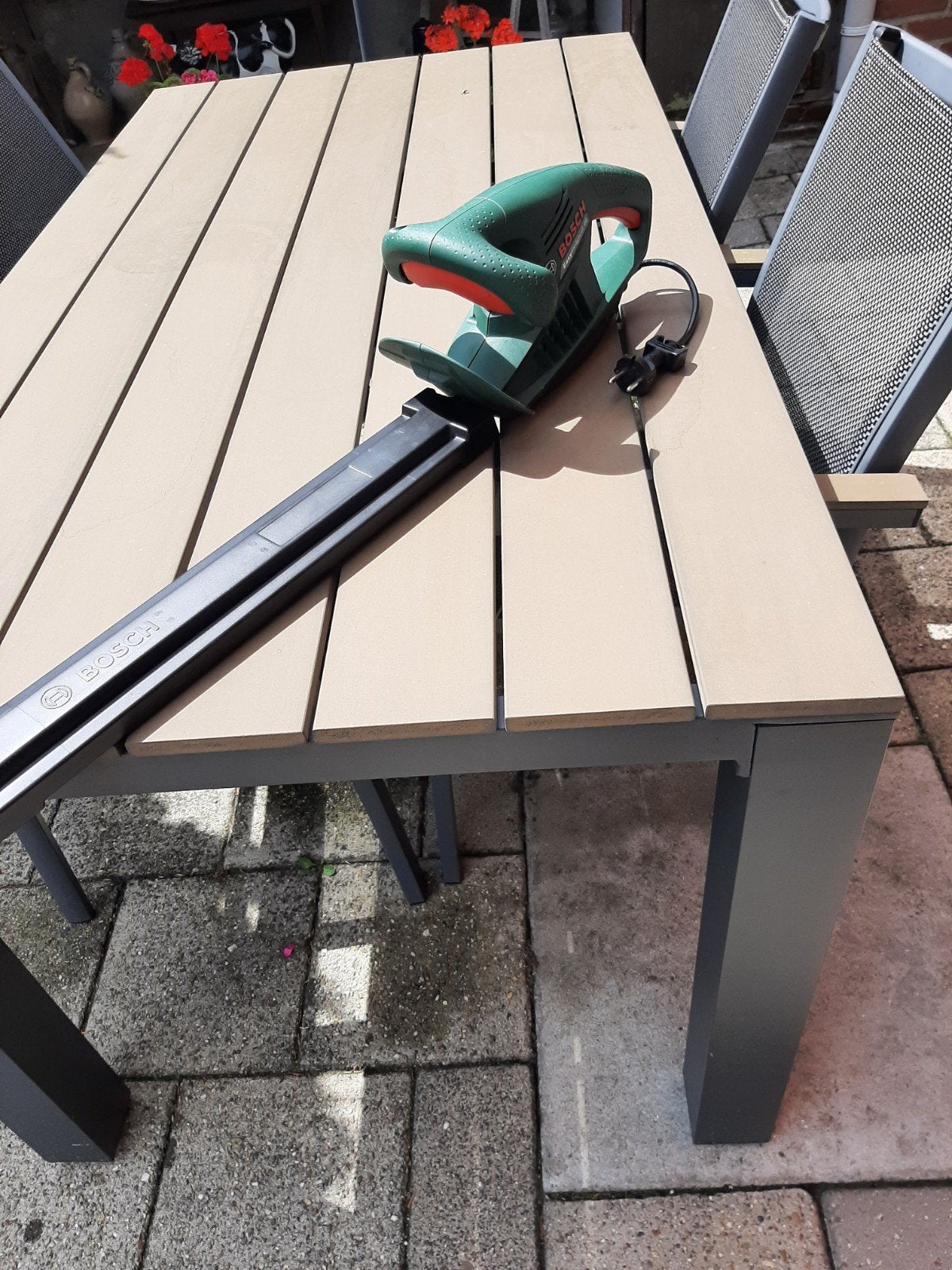 Elektrische heggenschaar, Tuin en Terras, Heggenscharen, Ophalen of Verzenden, Zo goed als nieuw, Elektrisch