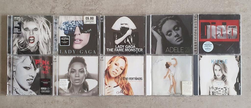 10 albums Lady Gaga Kylie Pink Beyonce, Ophalen of Verzenden, 2000 - 2009, Gebruikt