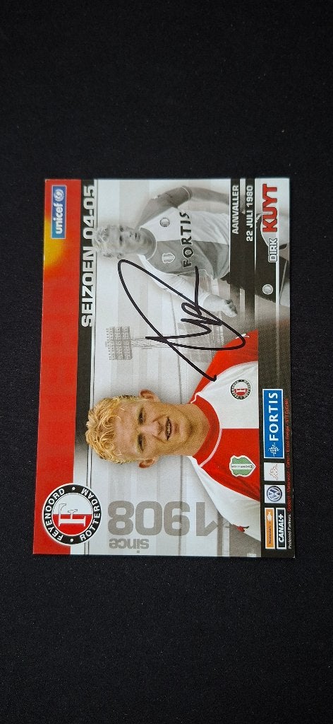 Spelerskaart met handtekening; Dirk Kuyt # Feyenoord, Verzamelen, Ophalen of Verzenden, Nieuw, Feyenoord, Spelerskaart