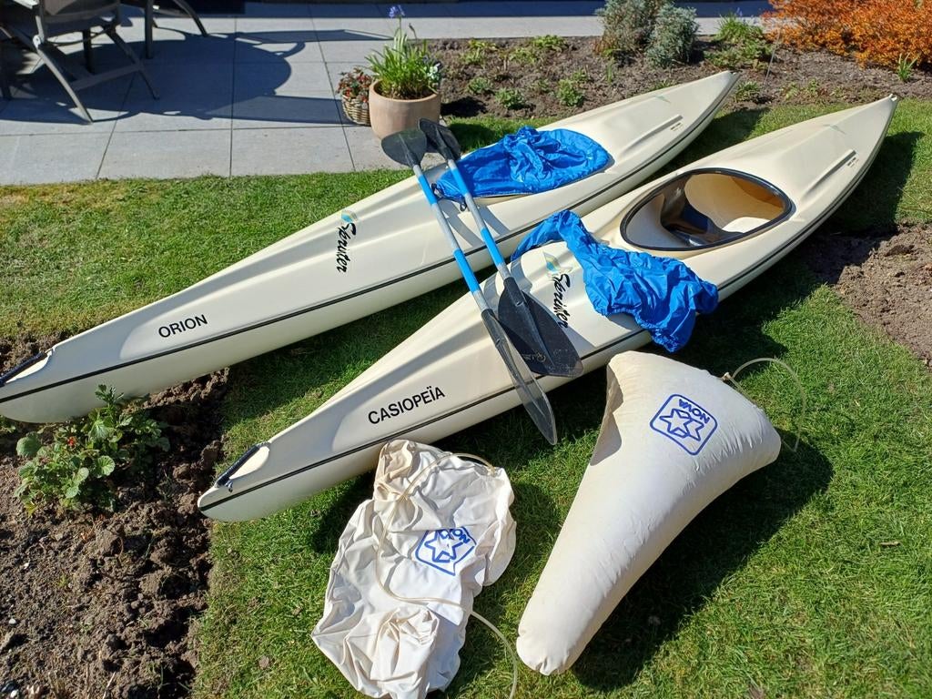 2x Tourkano 4 mtr Polyester met toebehoren, Watersport en Boten, Kano's, Ophalen of Verzenden