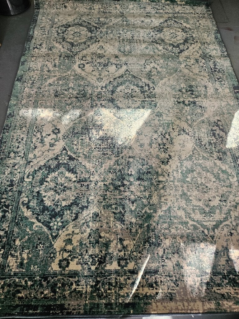 Vloerkleed Vonsbäk Ikea 200x300cm groen/blauw, Ophalen, Gebruikt, 200 cm of meer, Rechthoekig
