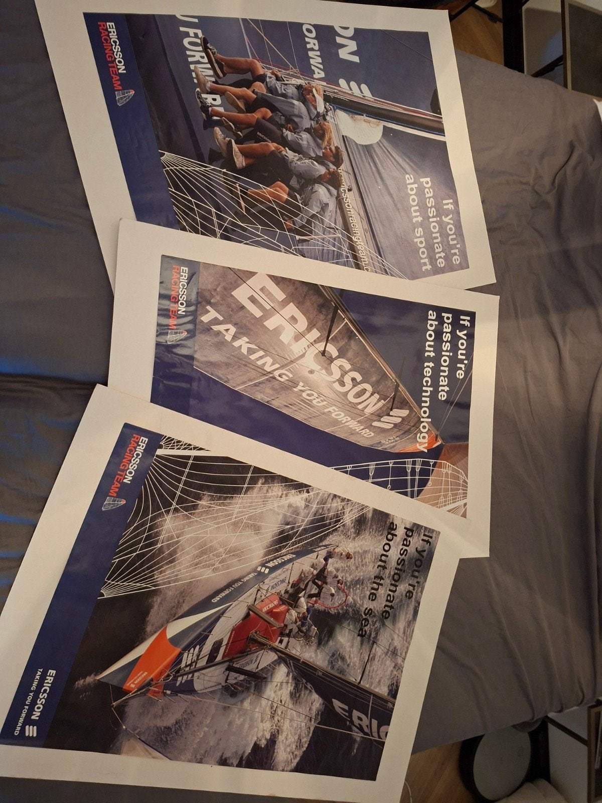 Set van 3 Ericsson Racing Team Posters - Zeilen, Ophalen, Sport, A1 t/m A3, Rechthoekig Staand