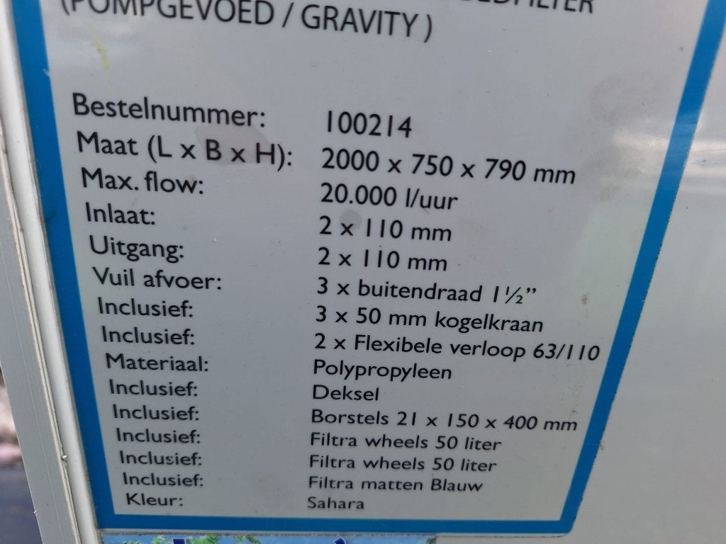 vijver filter filtreco 4 kamer big filter dik kamerfilter, Ophalen, Gebruikt, Vijverfilter