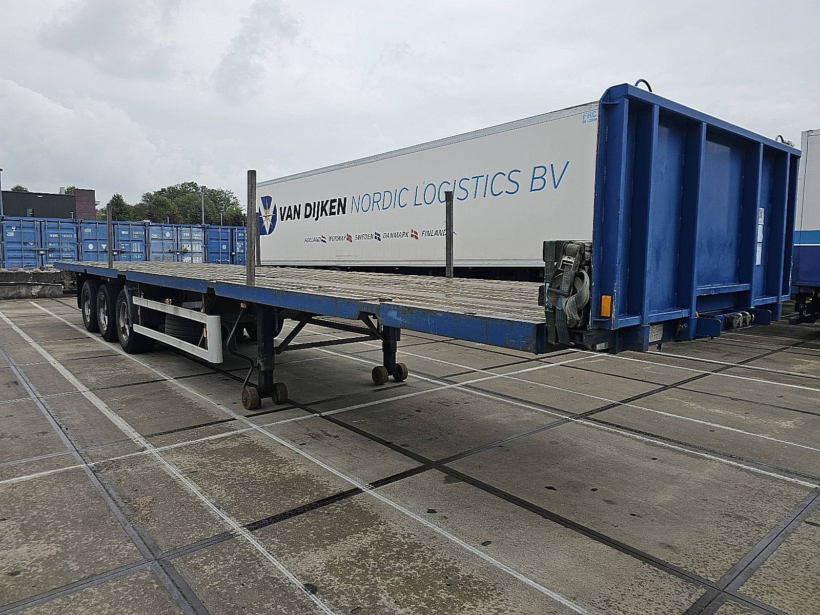 GROENEWEGEN DRO-14-27 twistlocks bpw nl tr, Auto's, Overige kleuren, Origineel Nederlands, Bedrijf, Aanhangers en Opleggers