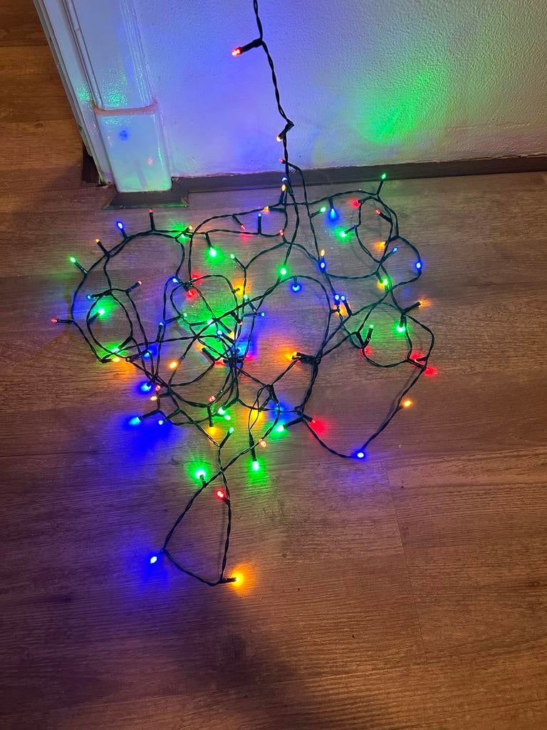 (Kerst)verlichting lichtsnoer gekleurde lampjes, Diversen, Kerst, Ophalen, Zo goed als nieuw