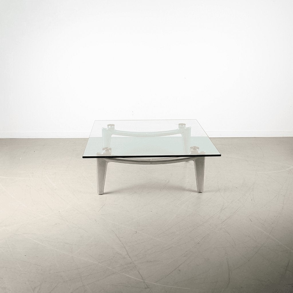 Leolux Farandole Tafel Glas - Chroom, Niet ingevuld, Zo goed als nieuw, Niet ingevuld, Niet ingevuld