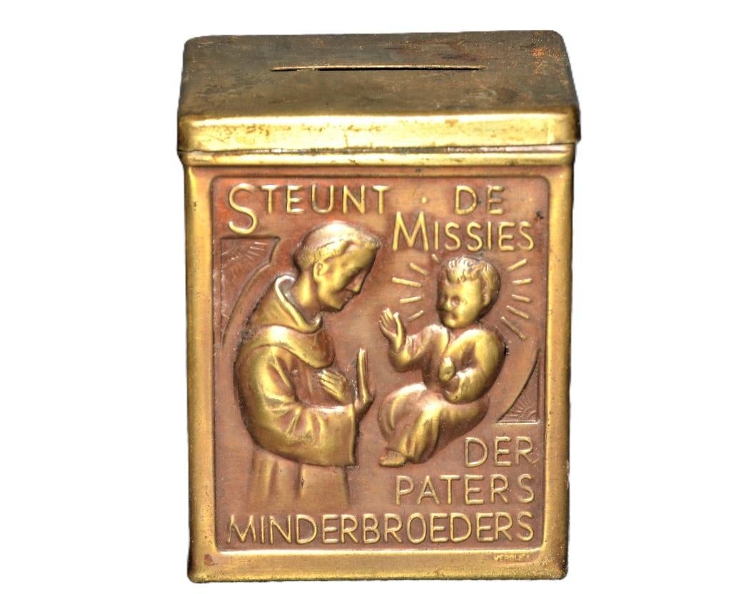 missieblik Paters Minderbroeders zwaar materiaal oud variant, Ophalen of Verzenden, Gebruikt, Overige