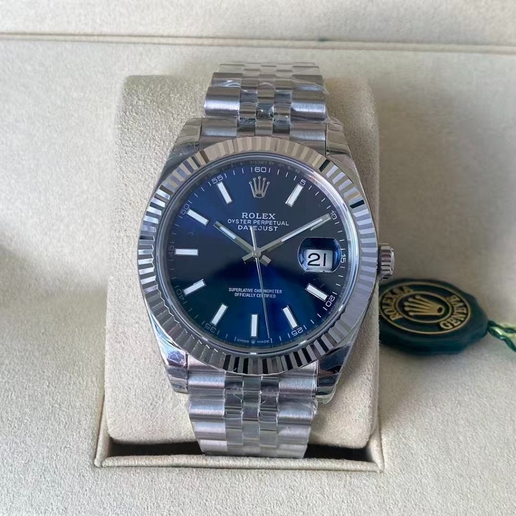 Rolex Oyster Perpetual Datejust 41, Sieraden, Tassen en Uiterlijk, Horloges | Heren, Staal, Rolex, Polshorloge, Nieuw