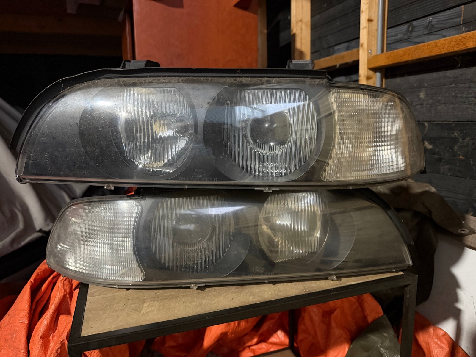 BMW E39 touring Xenon Koplampen Set - Gebruikt, Ophalen, Gebruikt, BMW